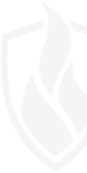Faint shield and flame watermark